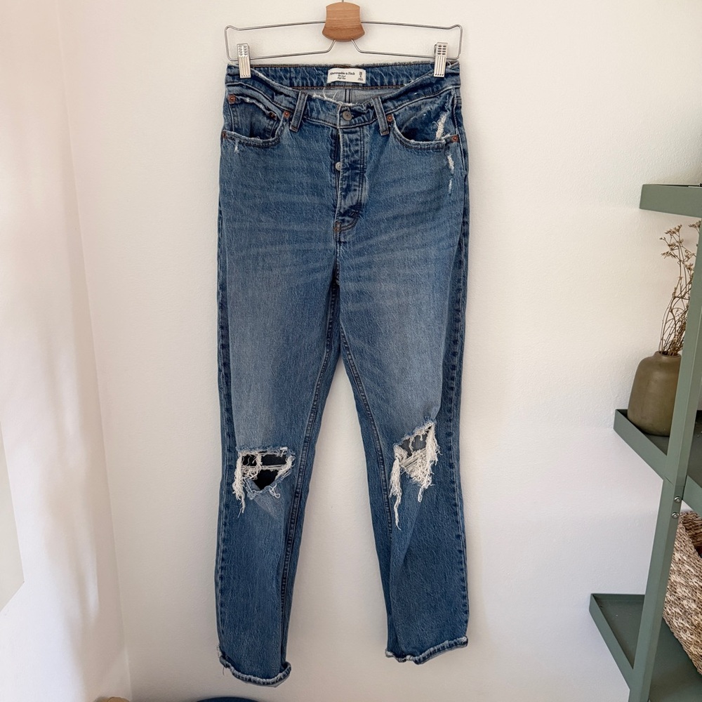 Abercrombie Dad High Rise Jeans 28 / 6 Tall C019